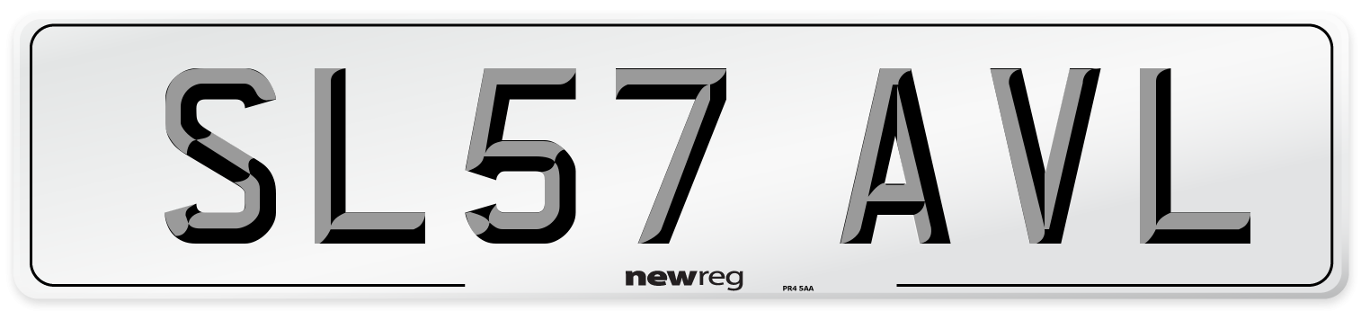 SL57 AVL Number Plate from New Reg